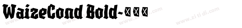 WaizeCond Bold字体转换